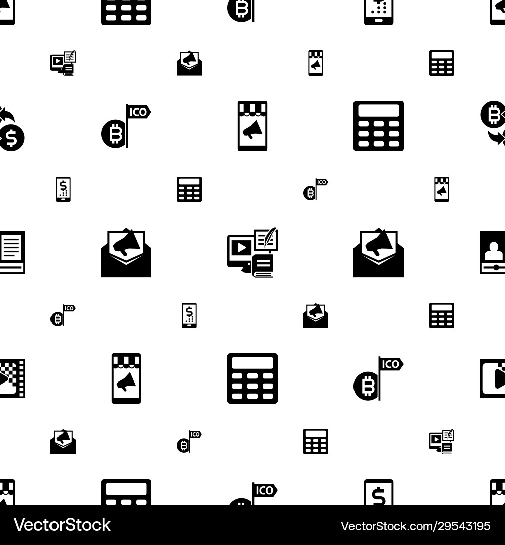 Electronic icons pattern seamless included vector image