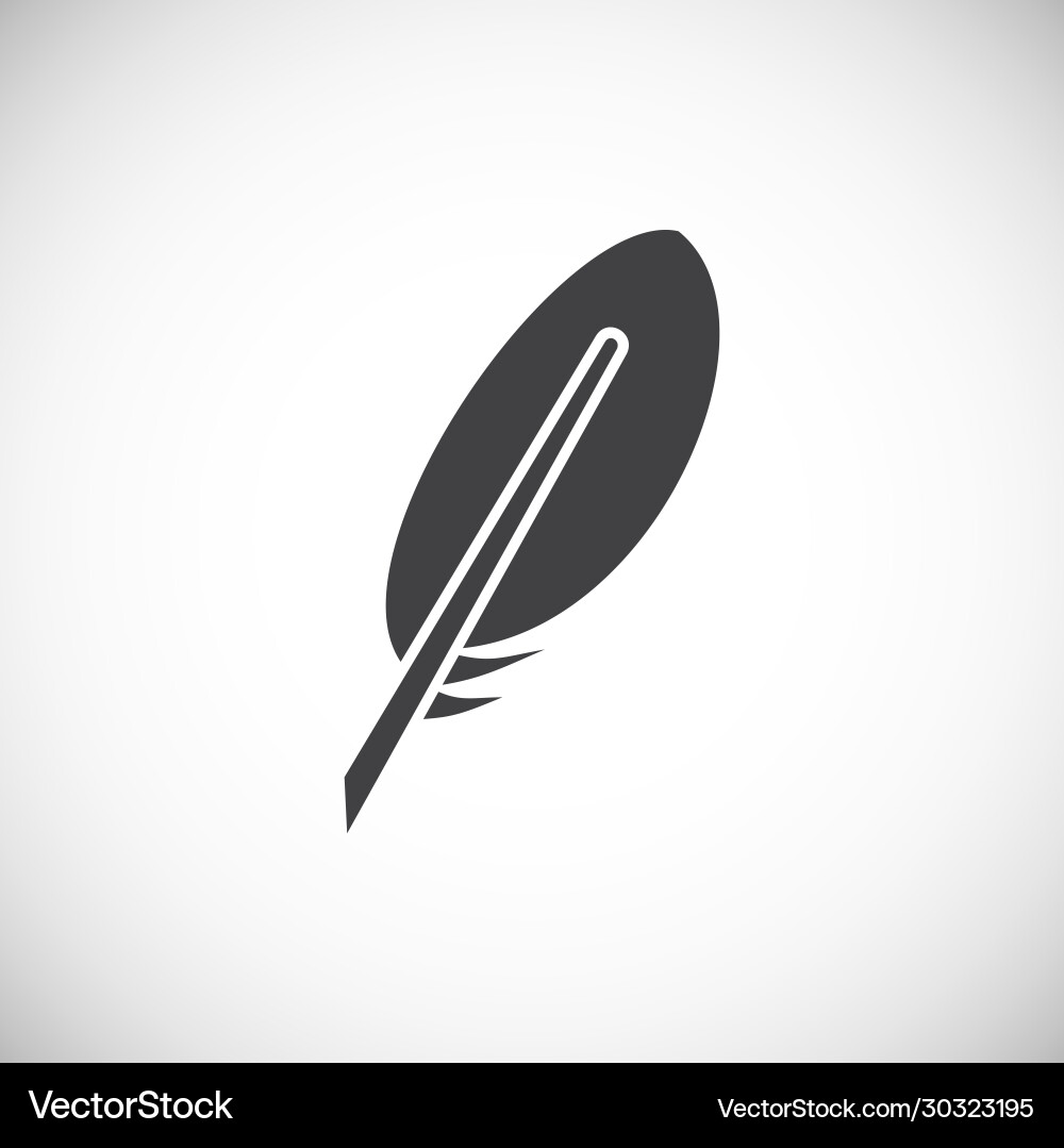 Feather icon on background for graphic and web Feather icon on background for graphic and web vector image