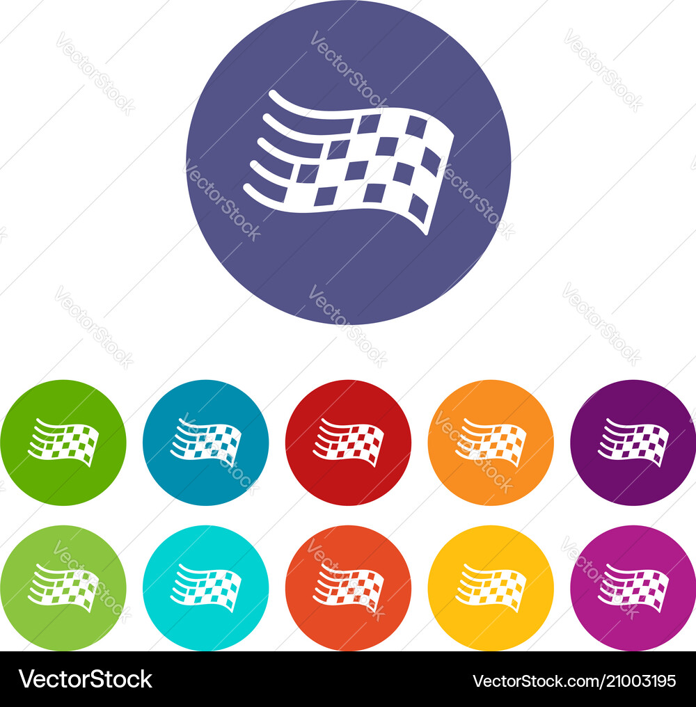 Finish flag icons set color Vector Image