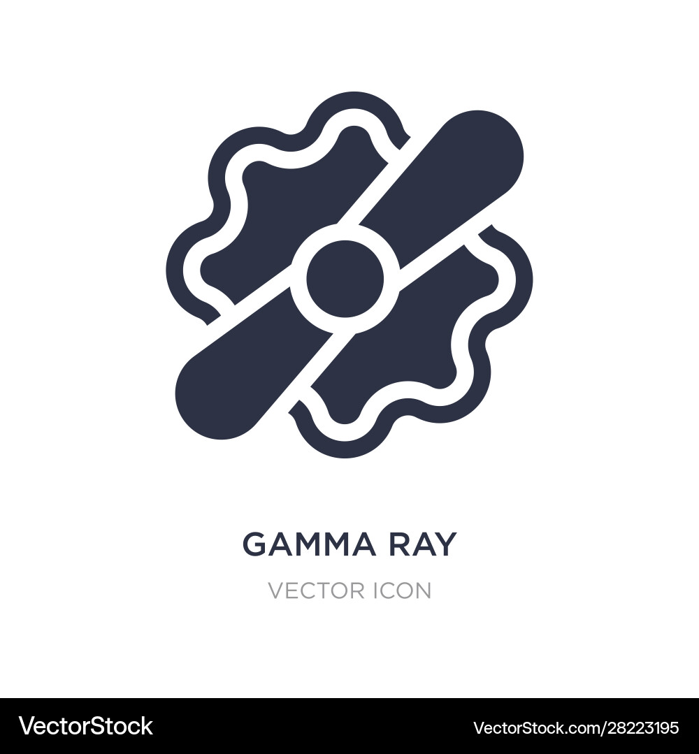 Gamma ray icon on white background simple element Gamma ray icon on white background simple element Vector Image