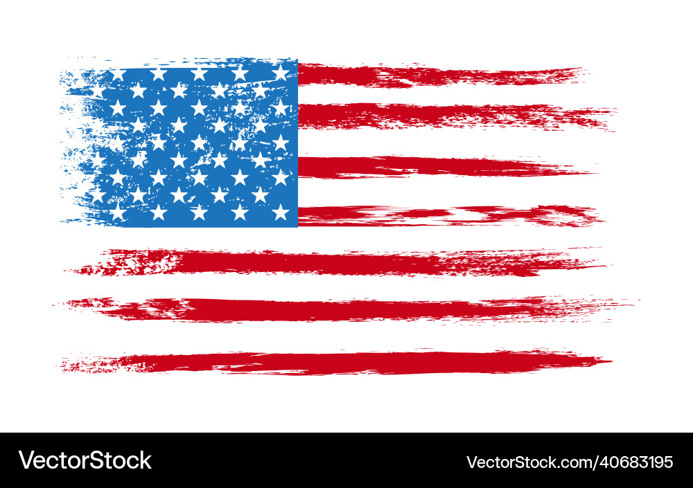 Grunge USA Flag (40683195) – Royalty-Free Vector | VectorStock