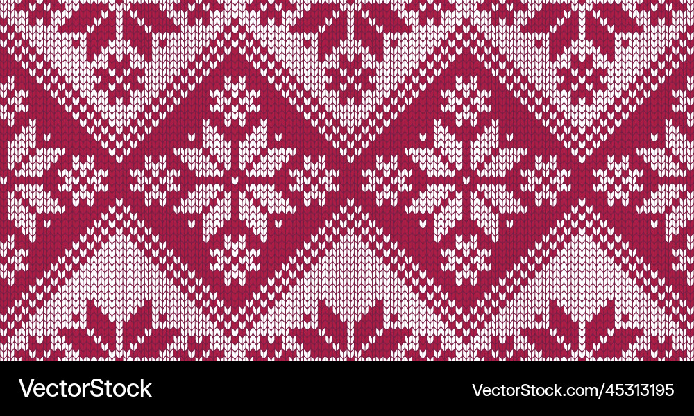 Knitted seamless pattern background Vector Image