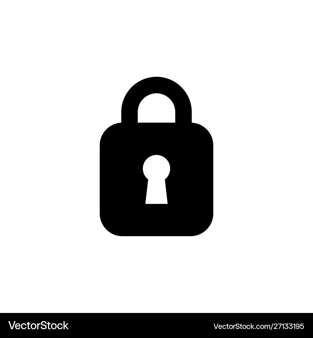 Lock unlock icon ui simple style flat Vector Image
