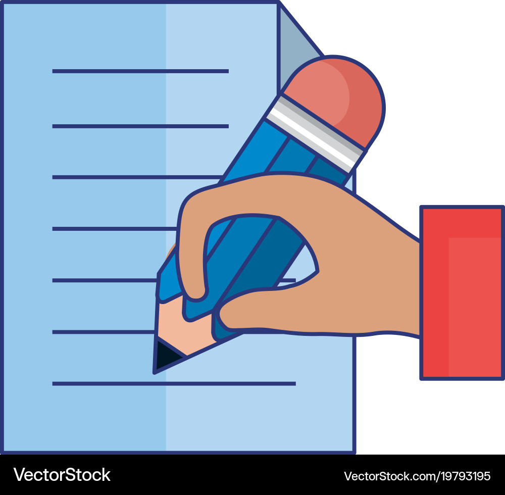 Paper document with hand write vector image