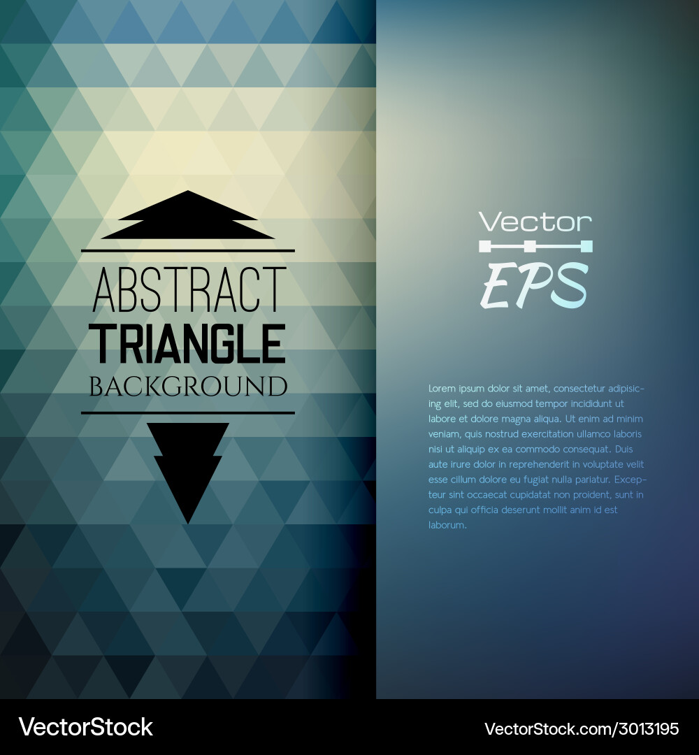 Retro mosaic pattern of geometric triangle shapes vector image