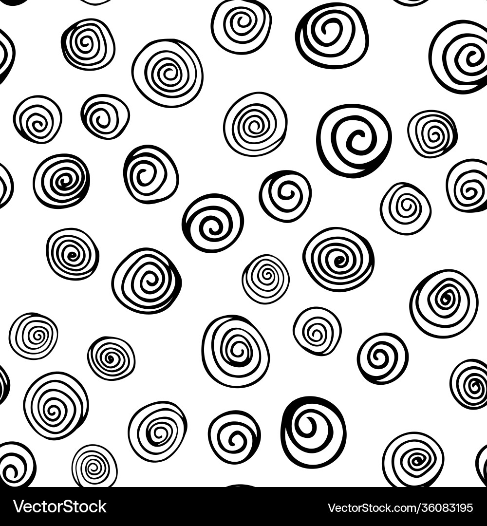 Seamless pattern with spiral curl elements Seamless pattern with spiral curl elements vector image