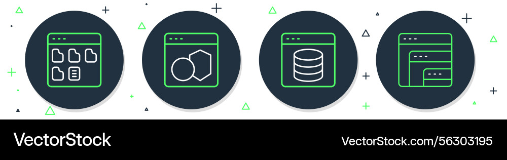 Server and Web Hosting Icons vector image