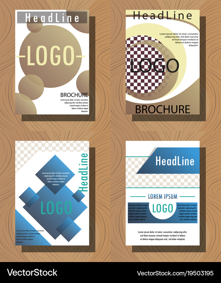 Set of layout background for art template Vector Image