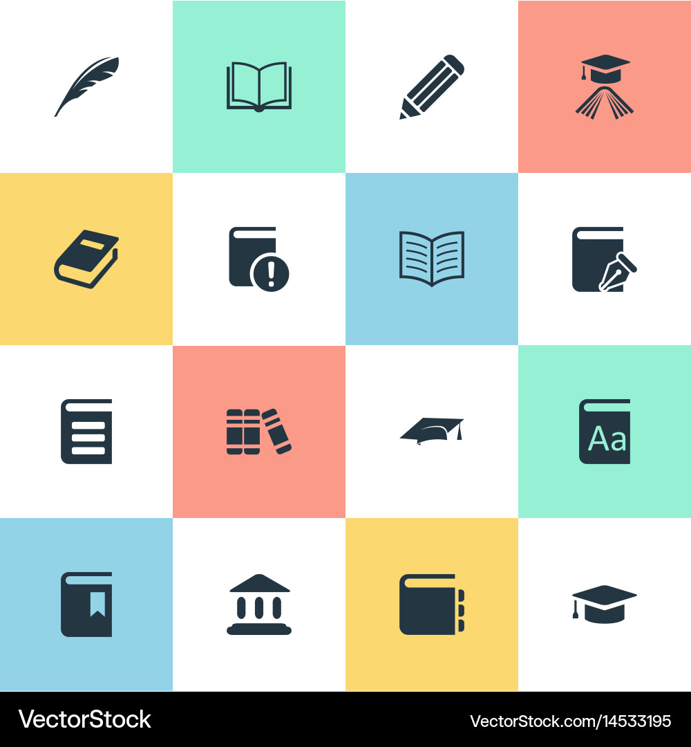 Set of simple reading icons Vector Image