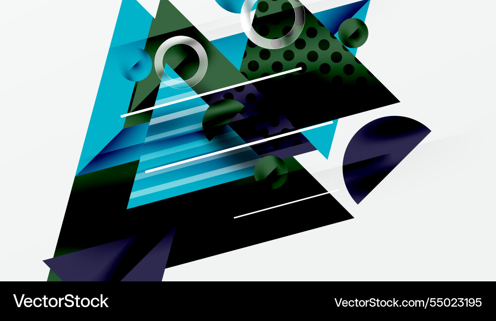 Sleek abstract background - layered triangles vector image