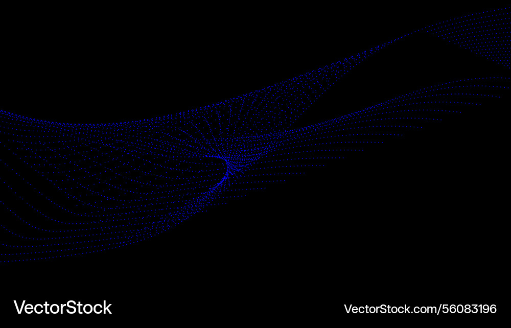 Abstract flowing dots particles wave pattern Abstract flowing dots particles wave pattern vector image
