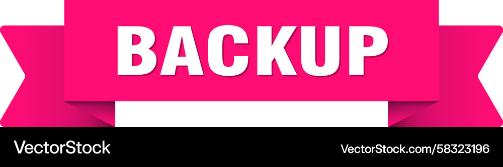Backup ribbon isolated on transparent background Vector Image