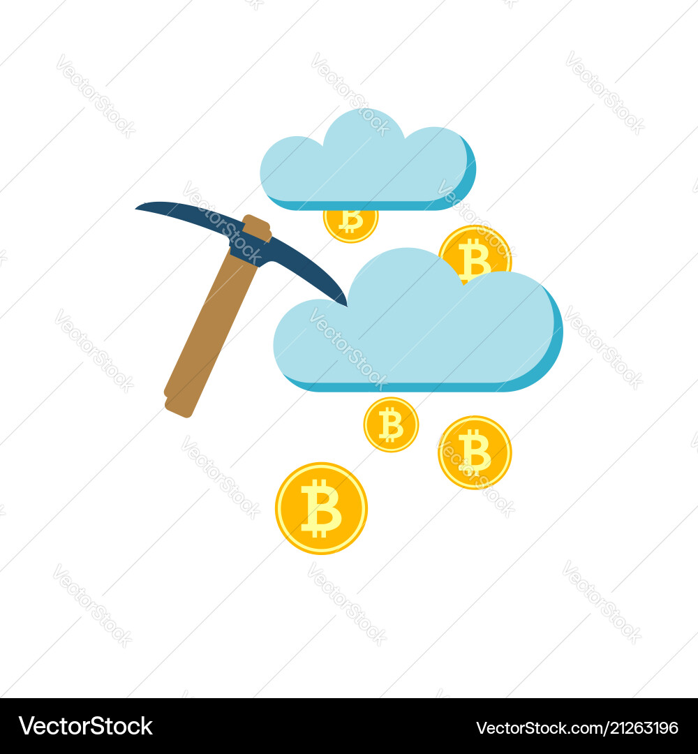 Cloud mining icon Cloud mining icon vector image