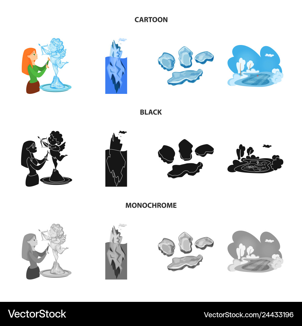 Design of texture and frozen symbol Design of texture and frozen symbol vector image