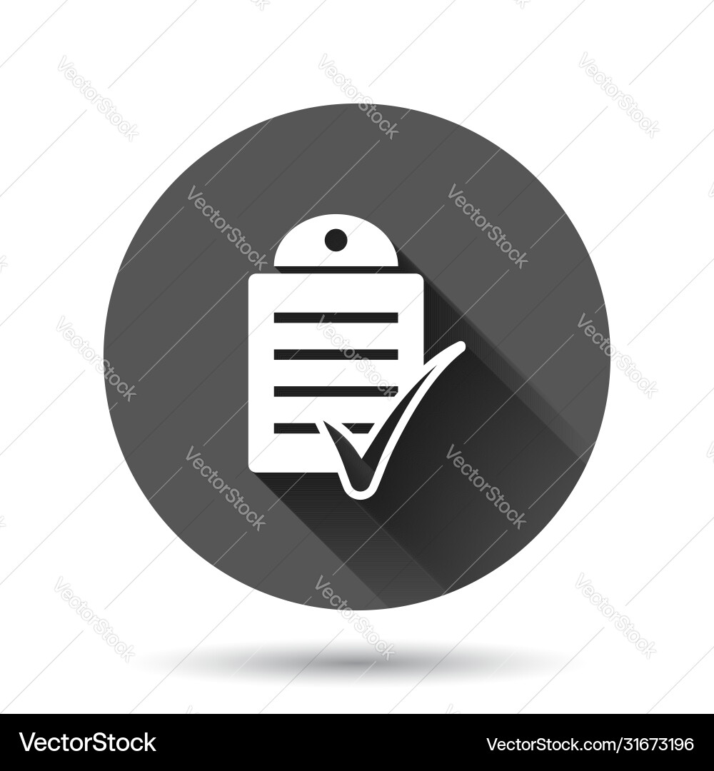 Document checklist icon in flat style report Document checklist icon in flat style report Vector Image