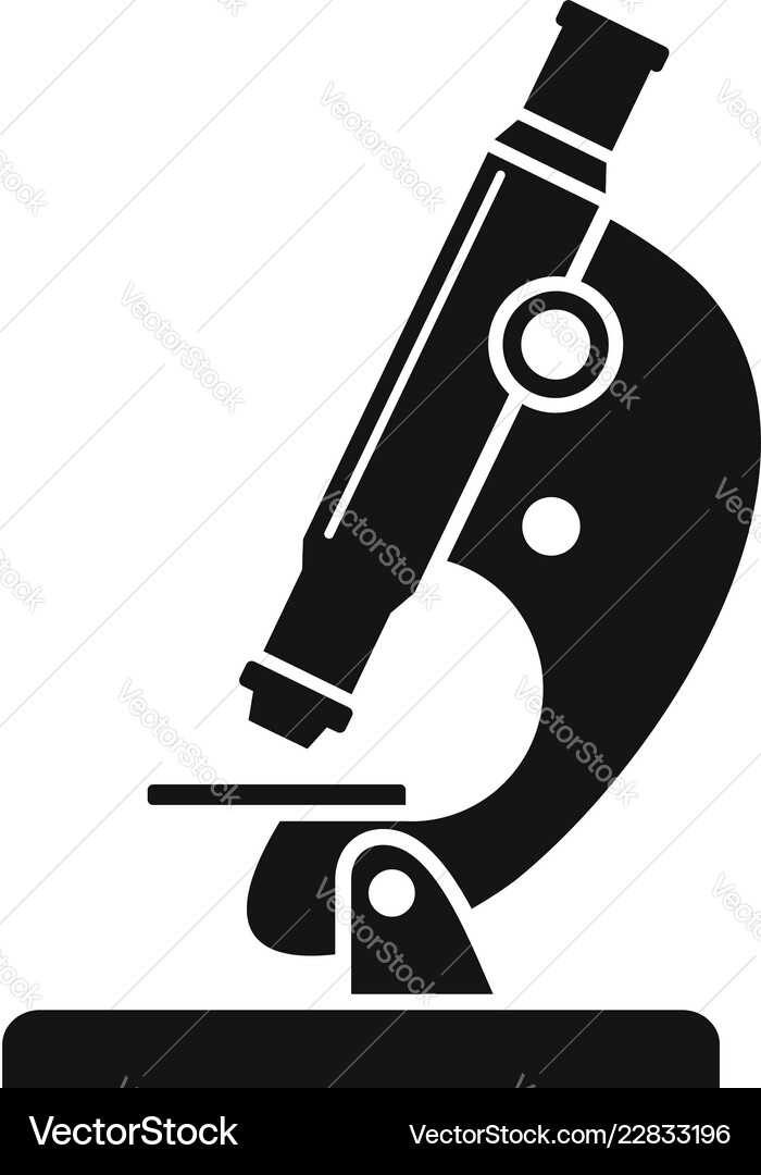 Experiment microscope icon simple style Experiment microscope icon simple style vector image