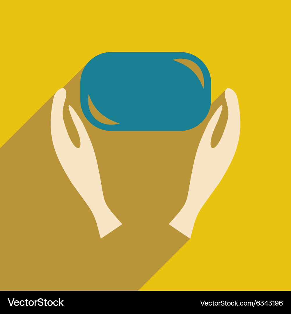 Flat with shadow icon and mobile application clean vector image