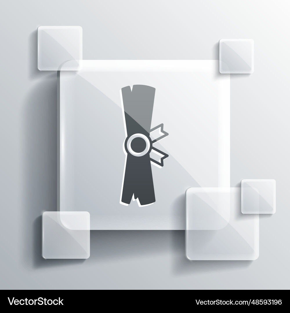 Grey ancient papyrus scroll icon isolated vector image