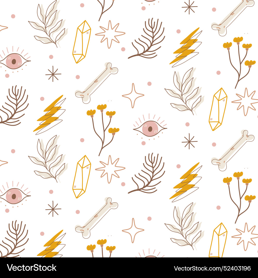 Hand drawn boho pattern design Vector Image