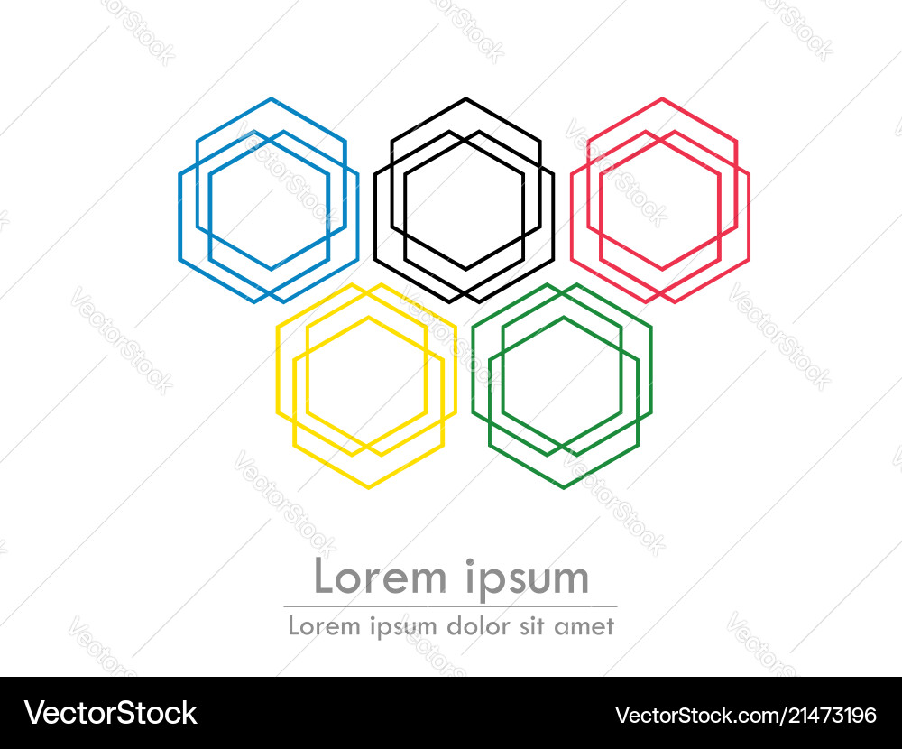 Hexagonal background line with text stylized card Hexagonal background line with text stylized card vector image