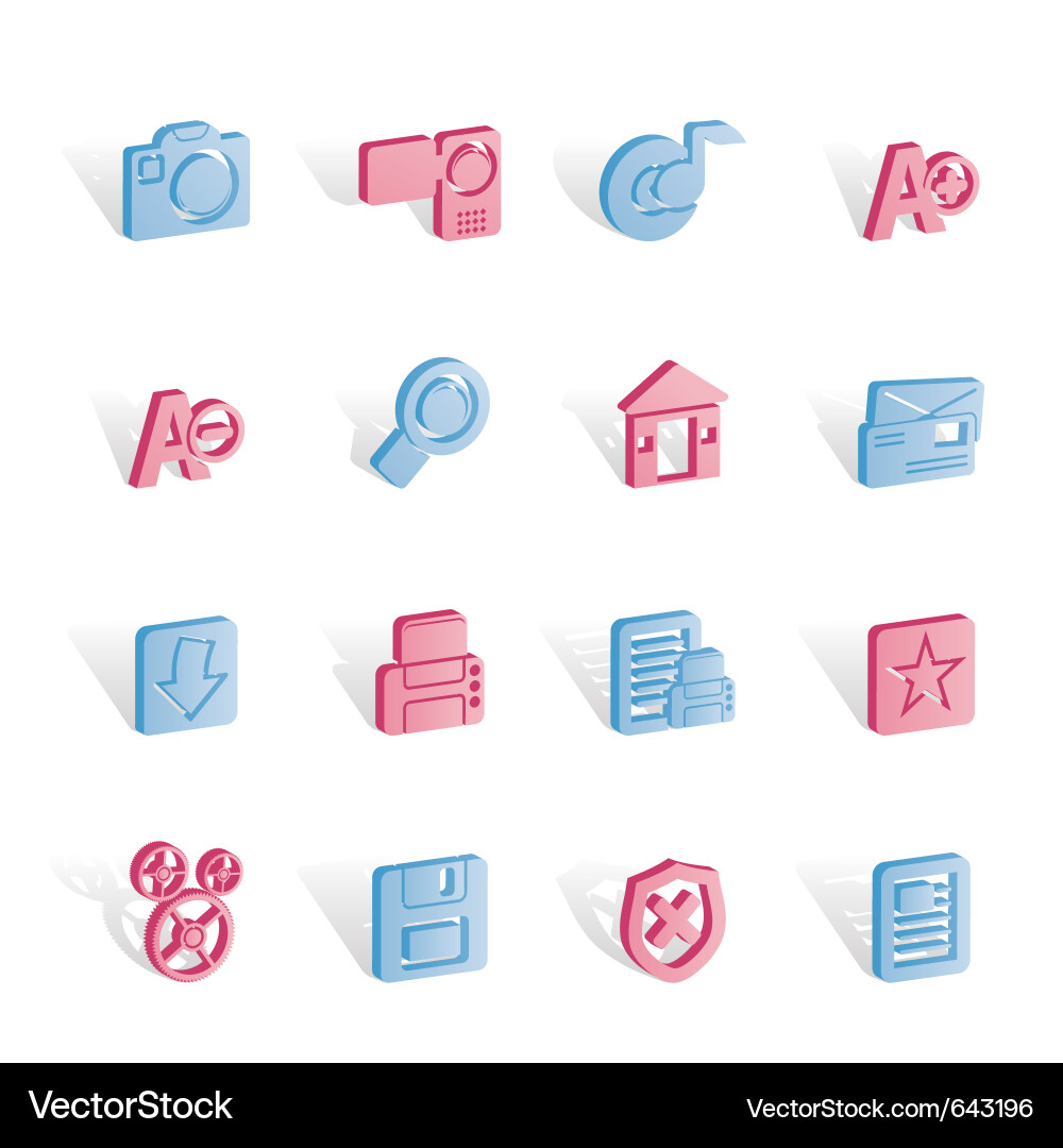 Internet and website icons Vector Image