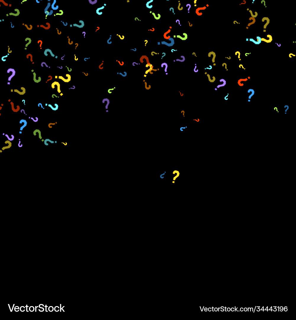 Question marks quiz doubt poll query public Vector Image