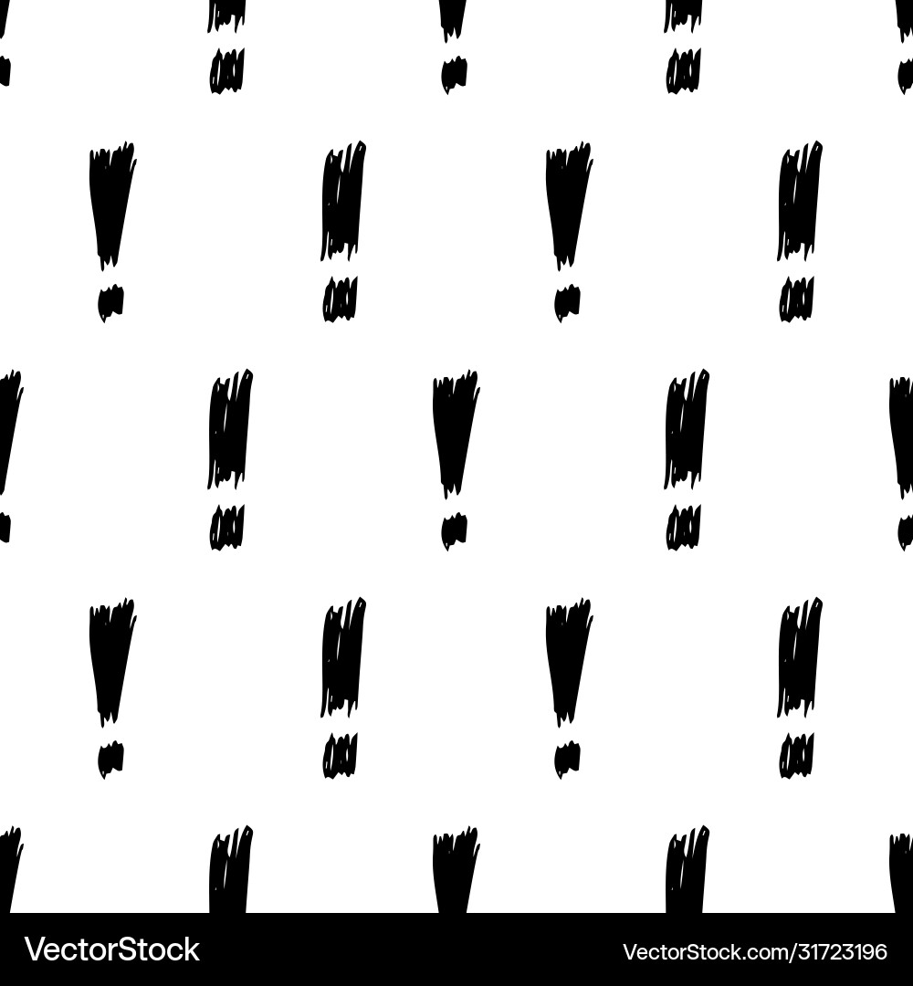 Seamless pattern with exclamation mark symbol Vector Image