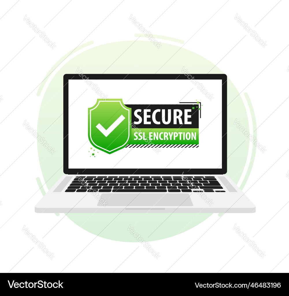 Secure connection ssl shield protected https Vector Image