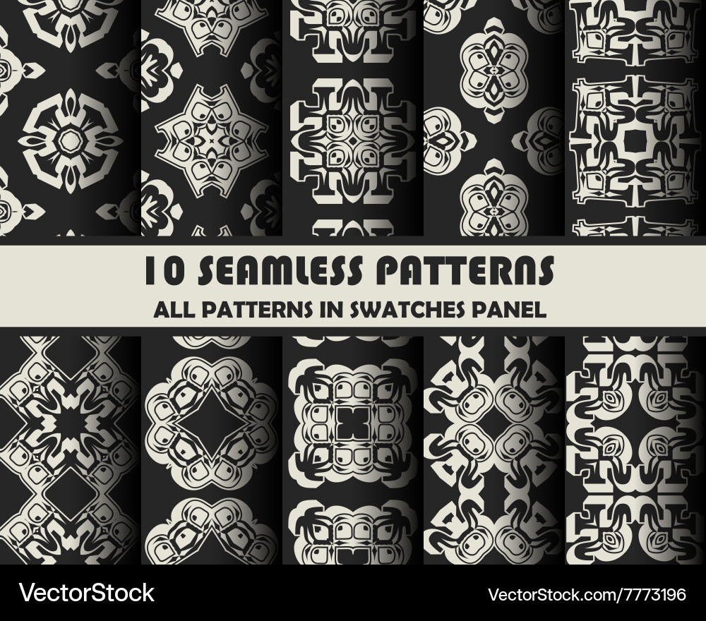 Set of geometric patterns for design vector image