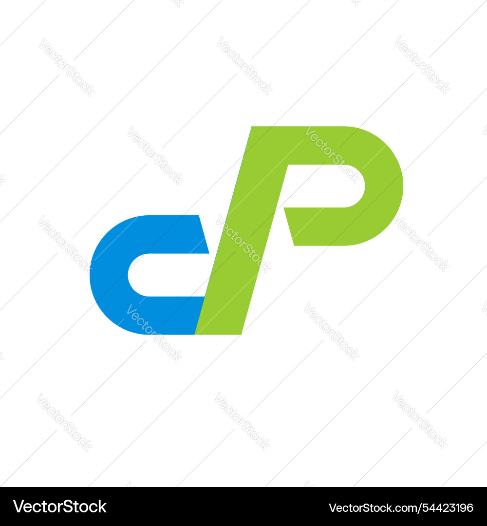 Simple letter dp logo template Simple letter dp logo template vector image