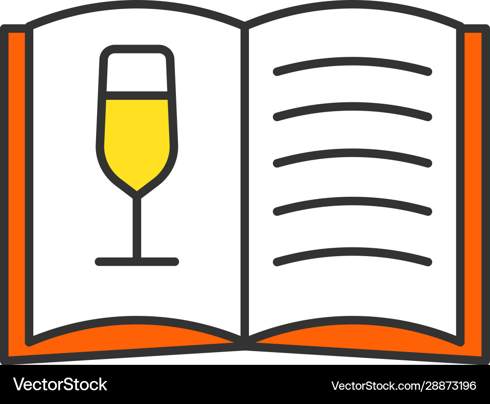 Wine menu color icon vector image