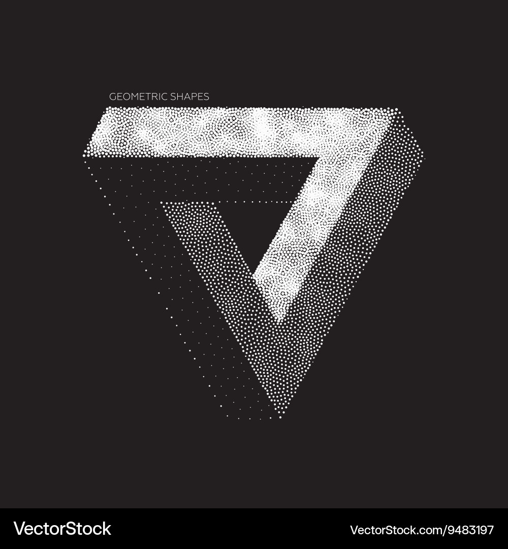 Abstract 3d triangles geometric design element new Vector Image