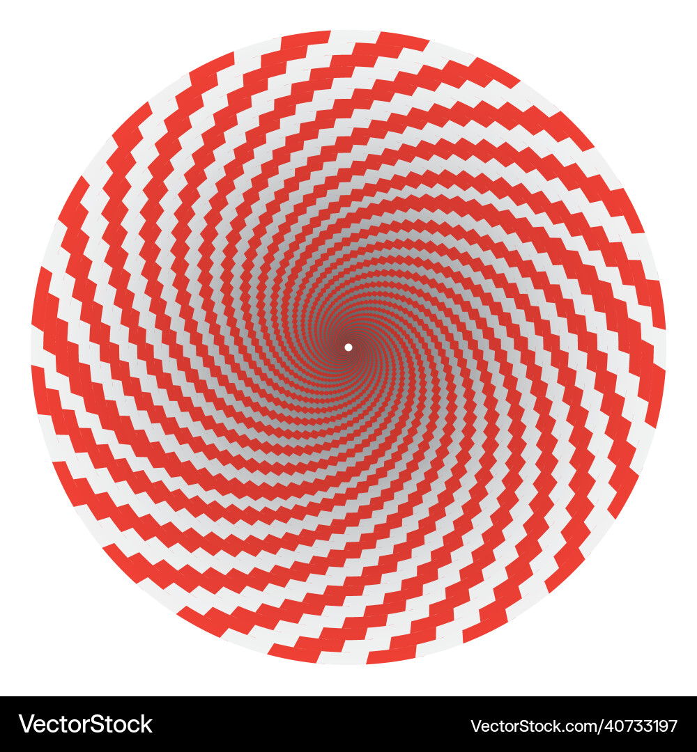 Abstract checkered spiral design element Vector Image