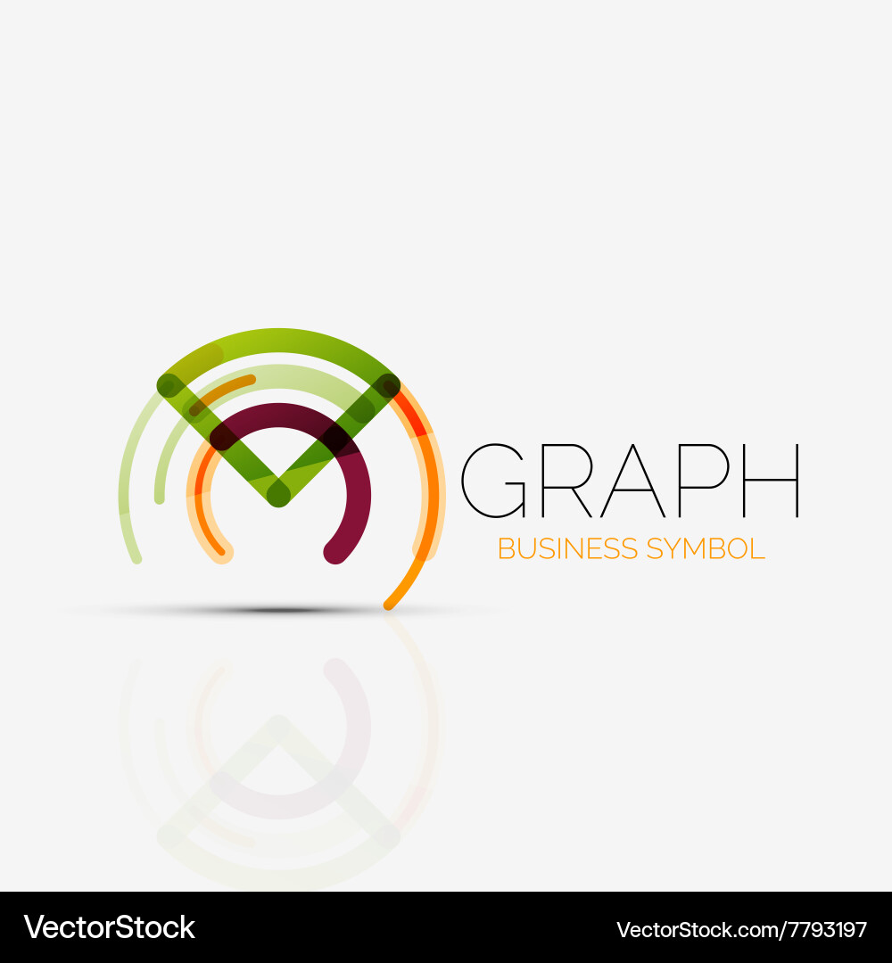 Abstract logo idea linear chart or graph Vector Image