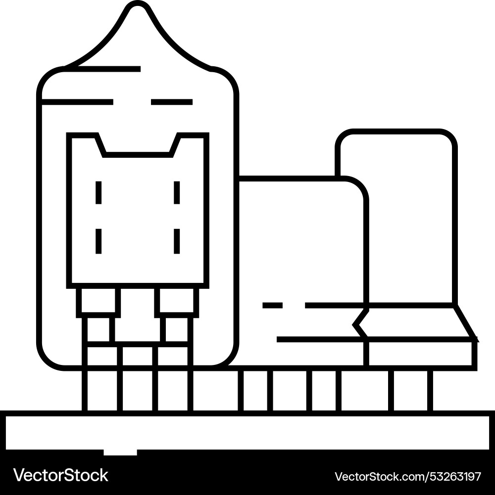 Analog electronics line icon Analog electronics line icon Vector Image