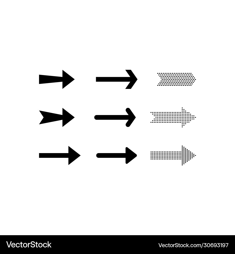 Arrow icons set or button in modern simple Arrow icons set or button in modern simple vector image