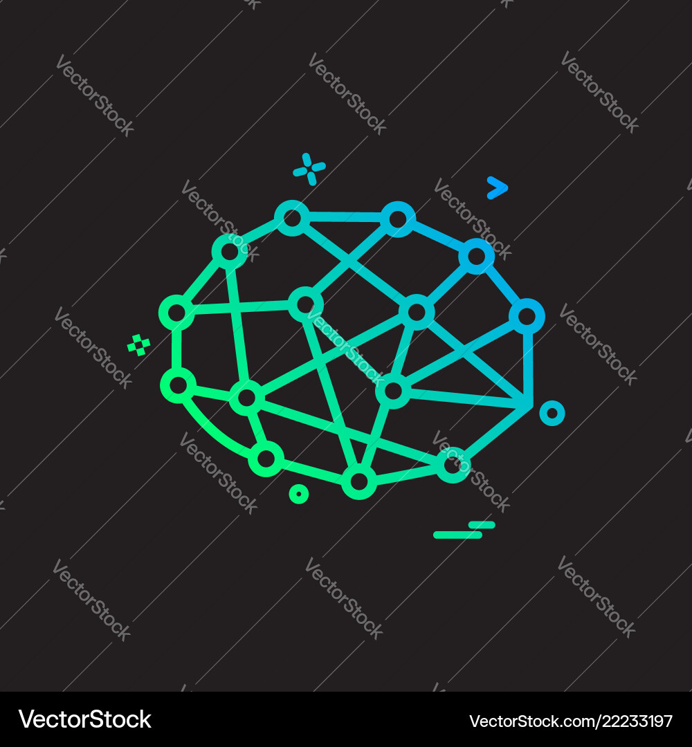 Artificial circuit ic intelligence icon design Artificial circuit ic intelligence icon design vector image