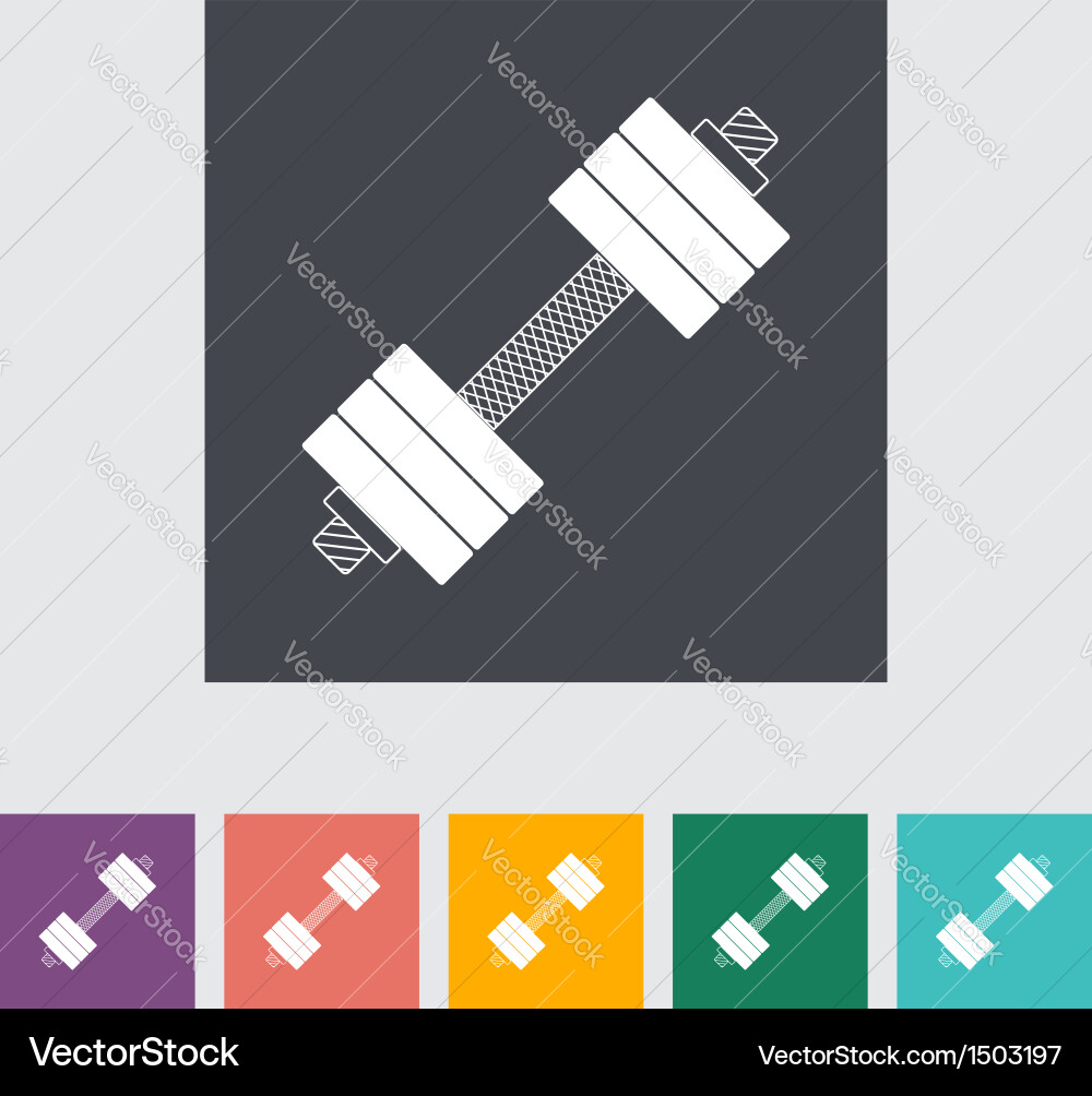 Dumbbell Icon - Fitness Symbol Vector Image