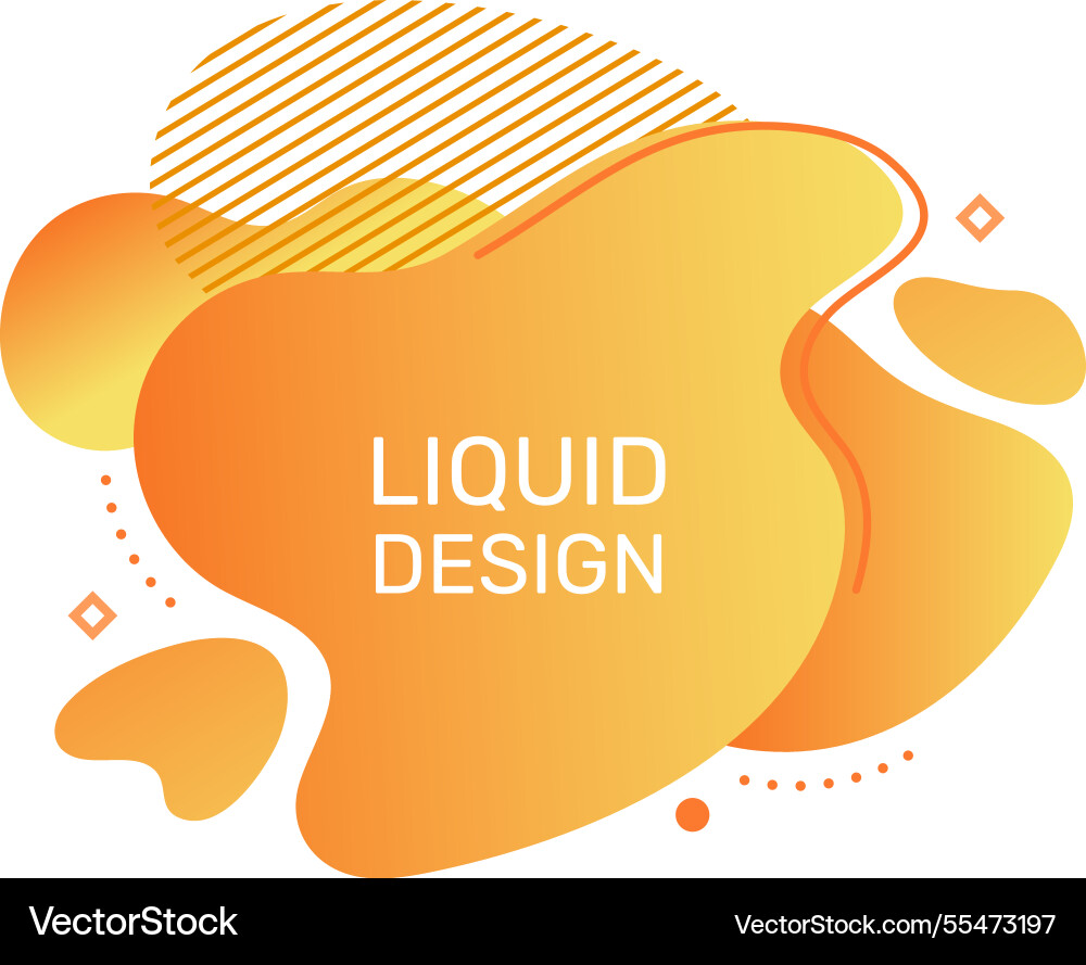 Dynamische orange flüssige Gradienten-Design Dynamische orange flüssige Gradienten-Design vektorbild