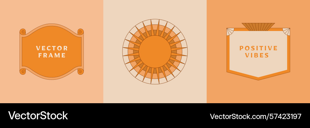 In simple linear style - design templates In simple linear style - design templates vector image
