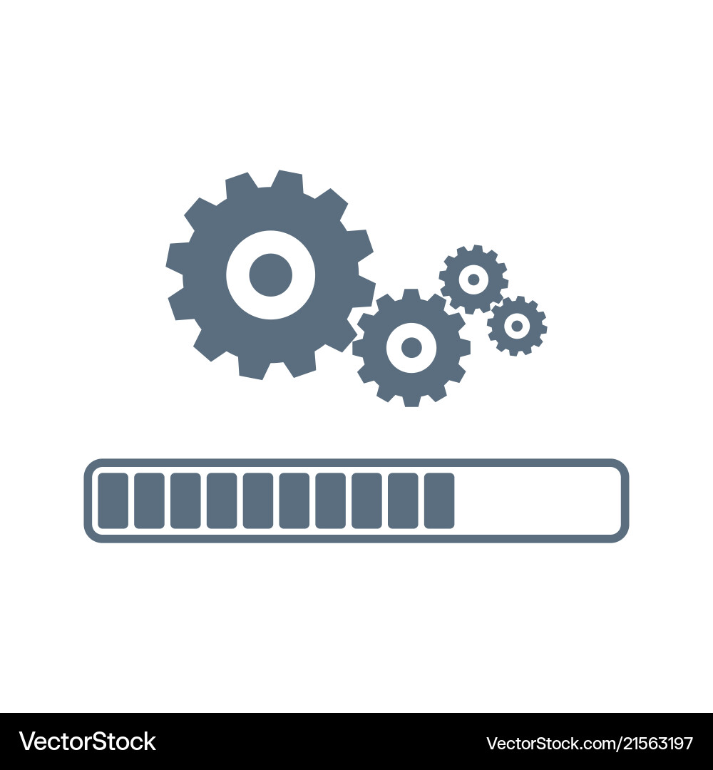 Loading Update System Icon vector image