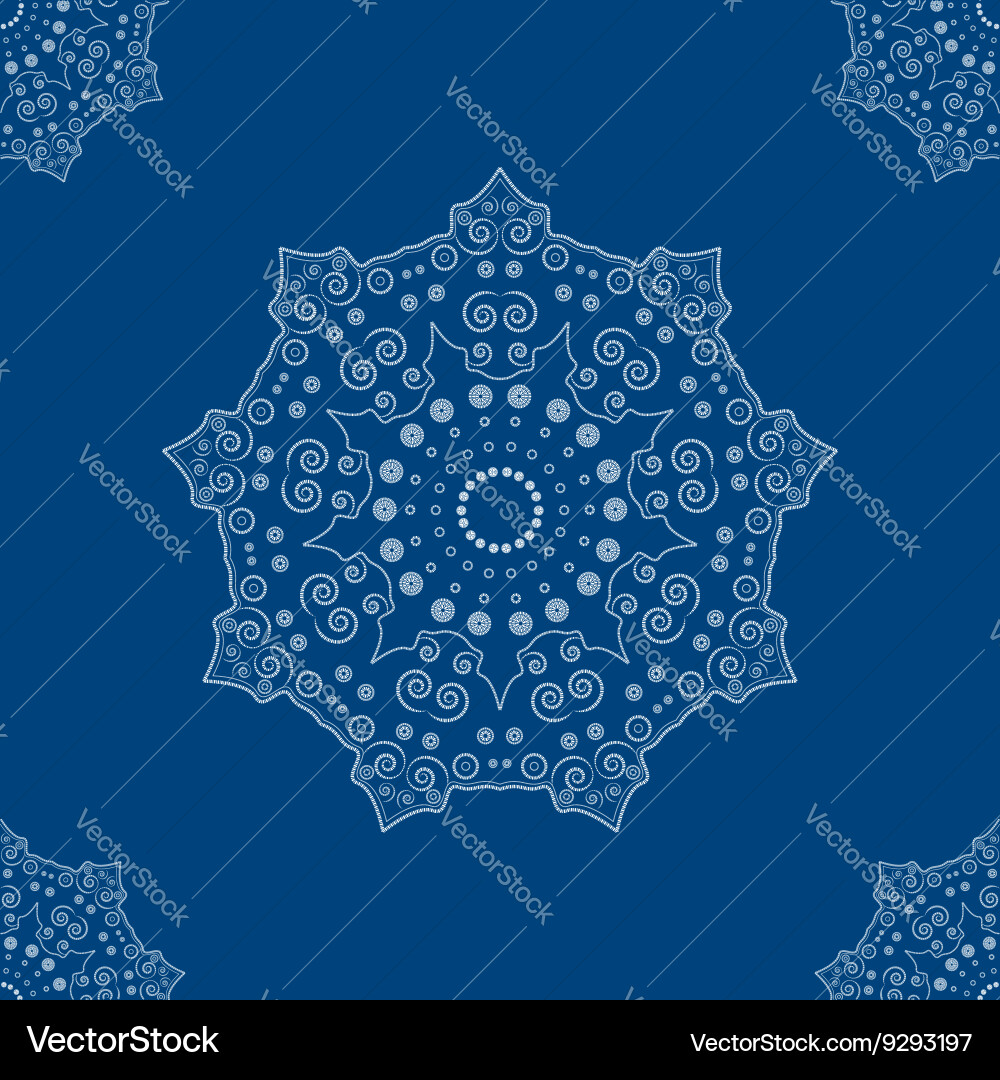 Mandala on background seamless pattern Vector Image