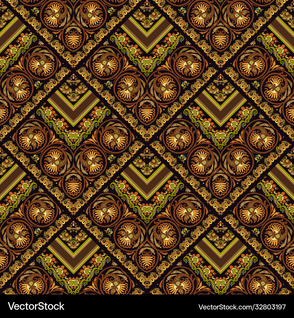 Nature patch pattern mosaic background Vector Image