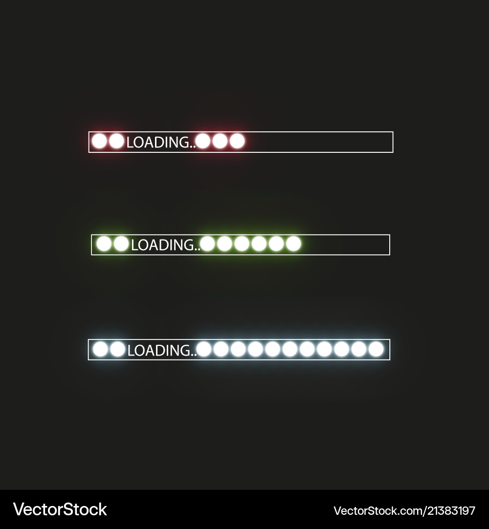 Progress loading bar with lighting concept Progress loading bar with lighting concept vector image