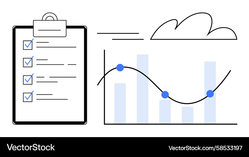 Progress Tracking & Analysis Vector Image