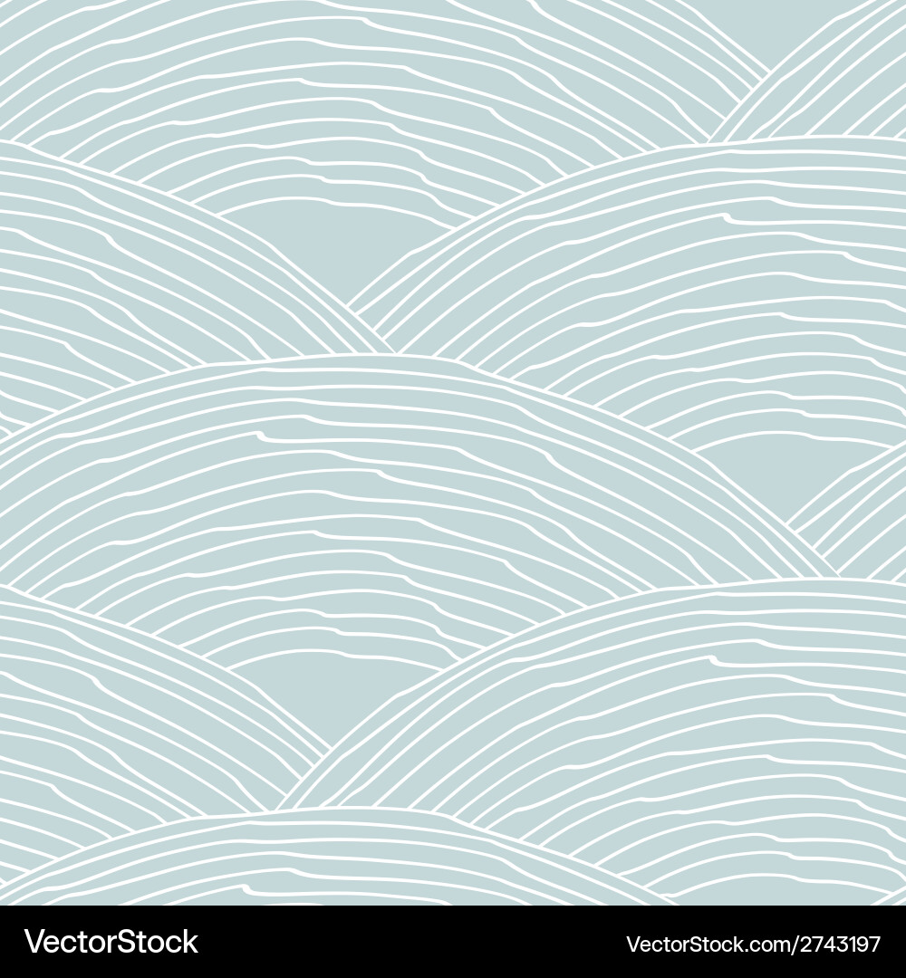 Seamless pattern with abstract doodle wavy scale Vector Image
