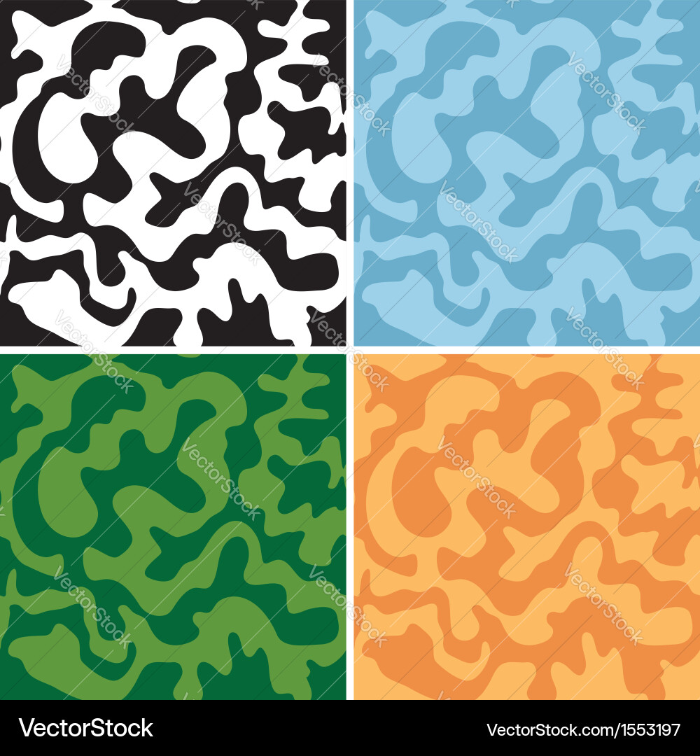 Set of abstract seamless patterns vector image