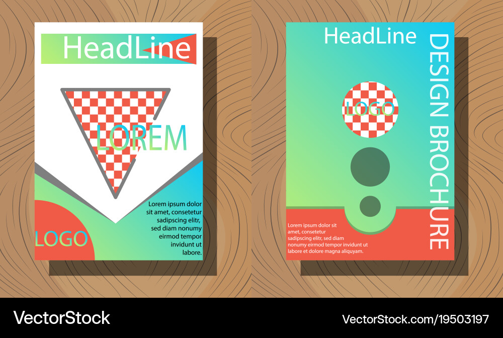 Set of layout background for art template vector image