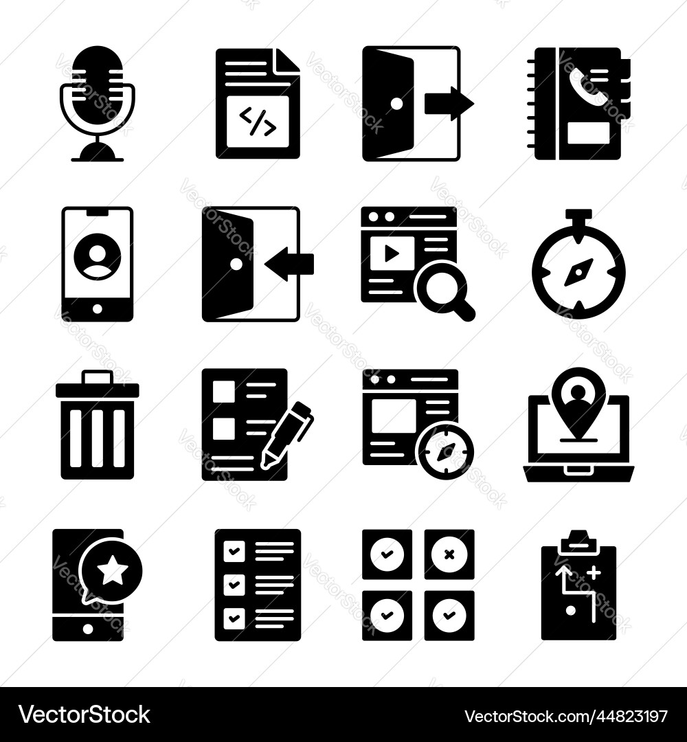 Set of user interface icons web design vector image