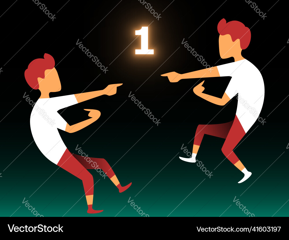 Stand out from the crowd in gradient style vector image